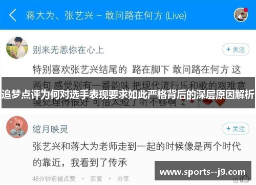 追梦点评为何对选手表现要求如此严格背后的深层原因解析